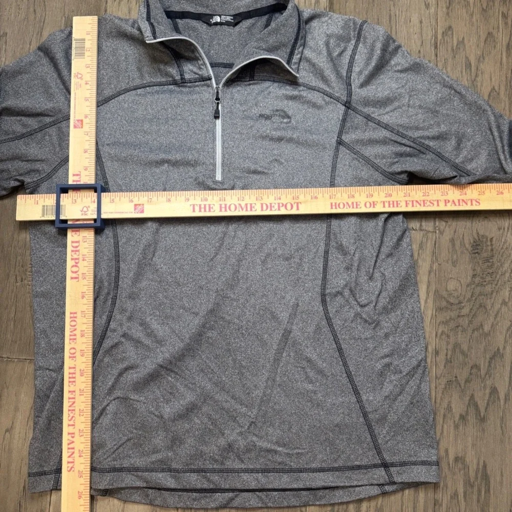The‎ North Face Mens M/M Quarter Zip Pullover Sweatshirt Gray Polyester